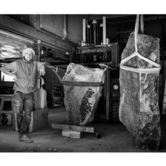 Das Entstehen neuer Skulpturen - Eine Fotodokumentation in schwarz/weiß von Lutz Scherer/ www.lutzscherer.de