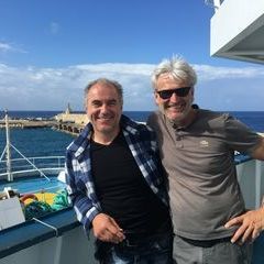 Mit Peter, Kursteilnehmer und Freund, auf der langen Fahrt von Freiburg nach Gozo