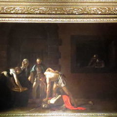 Das berühmte Gemälde: Die Enthauptung Johannes des Täufers von Michelangelo Caravaggio