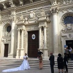 Hochzeit vor dem Prunkstück des salentinischen Barocks: Die Basilika Santa Croce in Lecce.